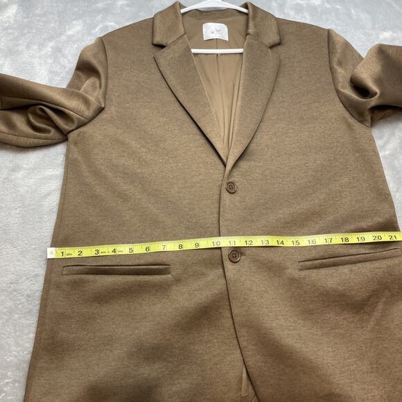 Stylus LaDarius Campbell Knit Blazer Mens M Heather Brown 2 Button Vent Stretch - Picture 11 of 14